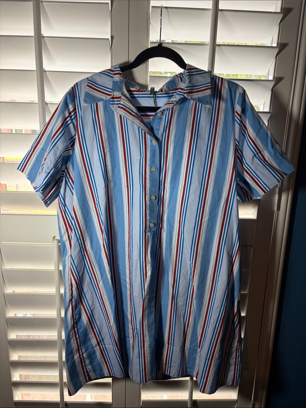 Anthropologie Striped Short-Sleeve mini dress